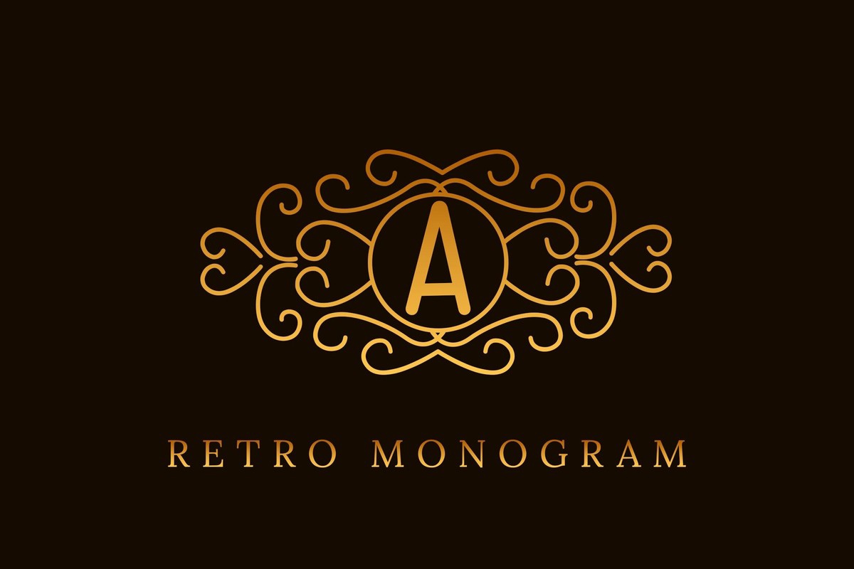 Пример шрифта Retro Monogram Regular