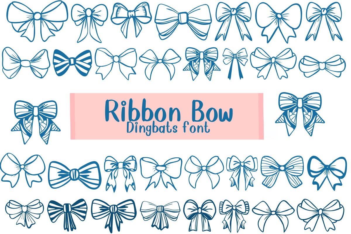 Пример шрифта Ribbon Bow Regular