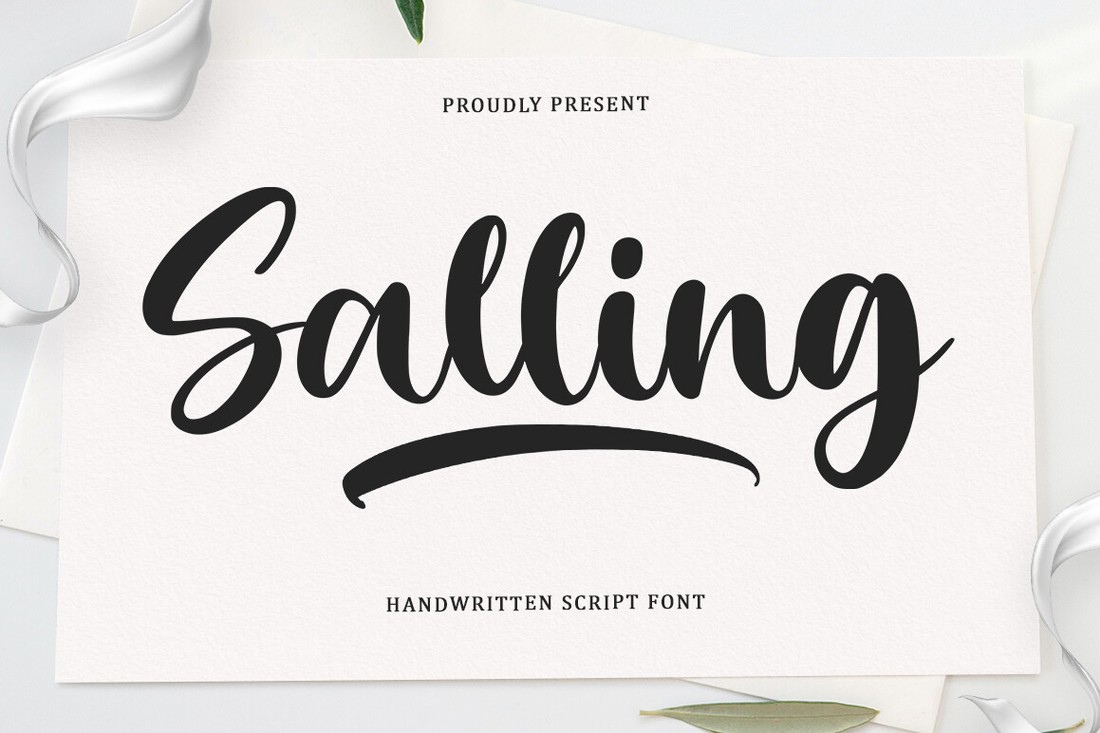 Пример шрифта Salling Script Regular