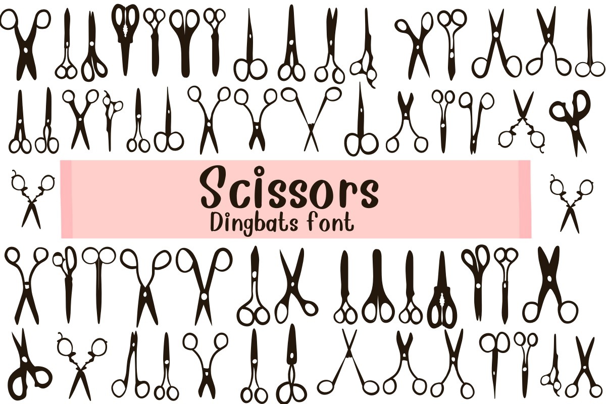 Пример шрифта Scissors Regular