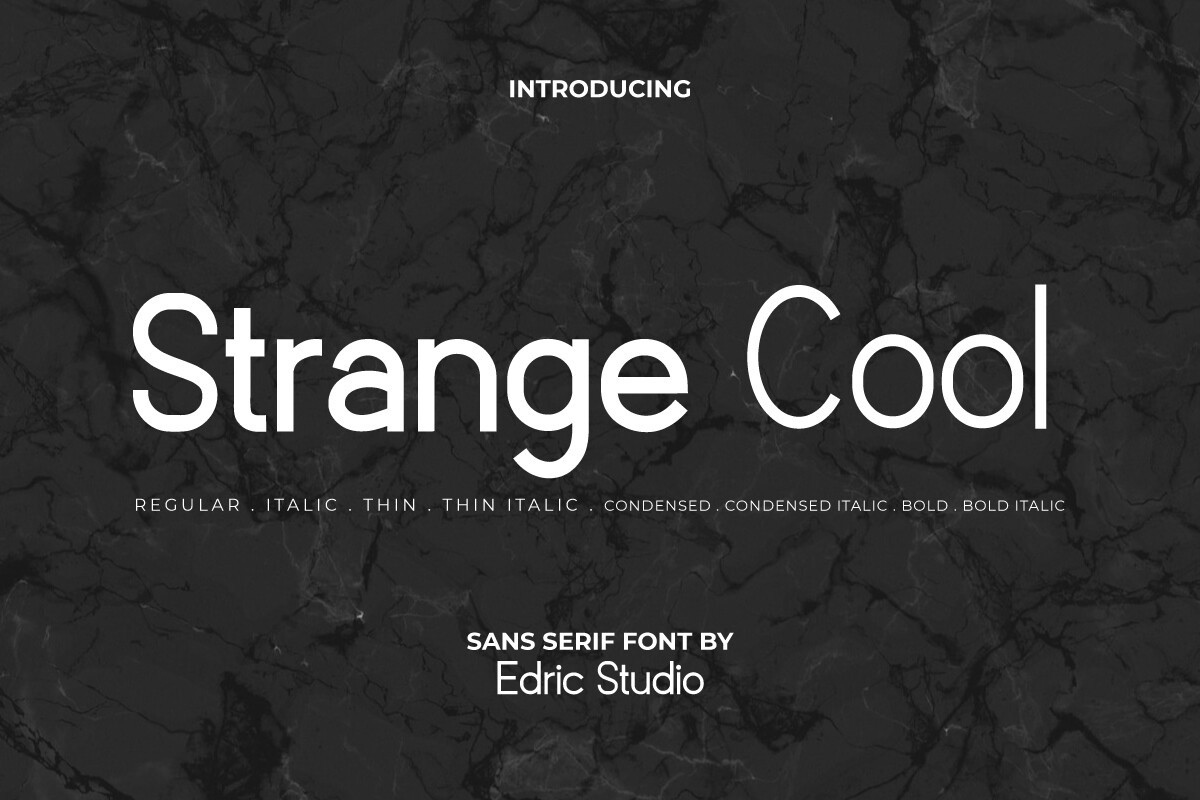 Пример шрифта Strange Cool Thin