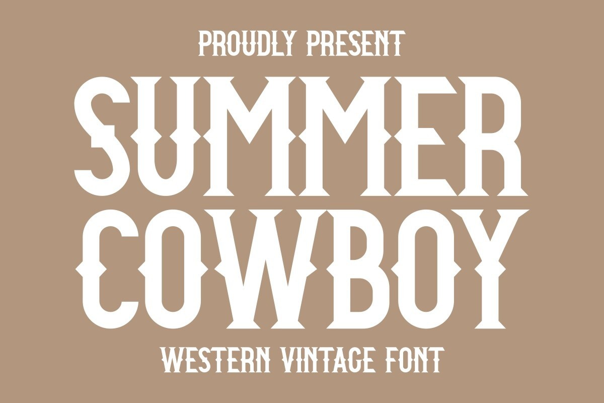 Пример шрифта Summer Cowboy Regular
