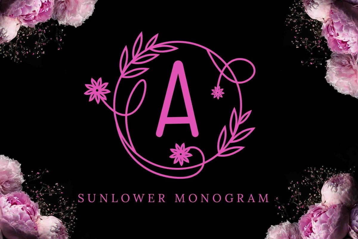 Пример шрифта Sunlower Monogram Regular