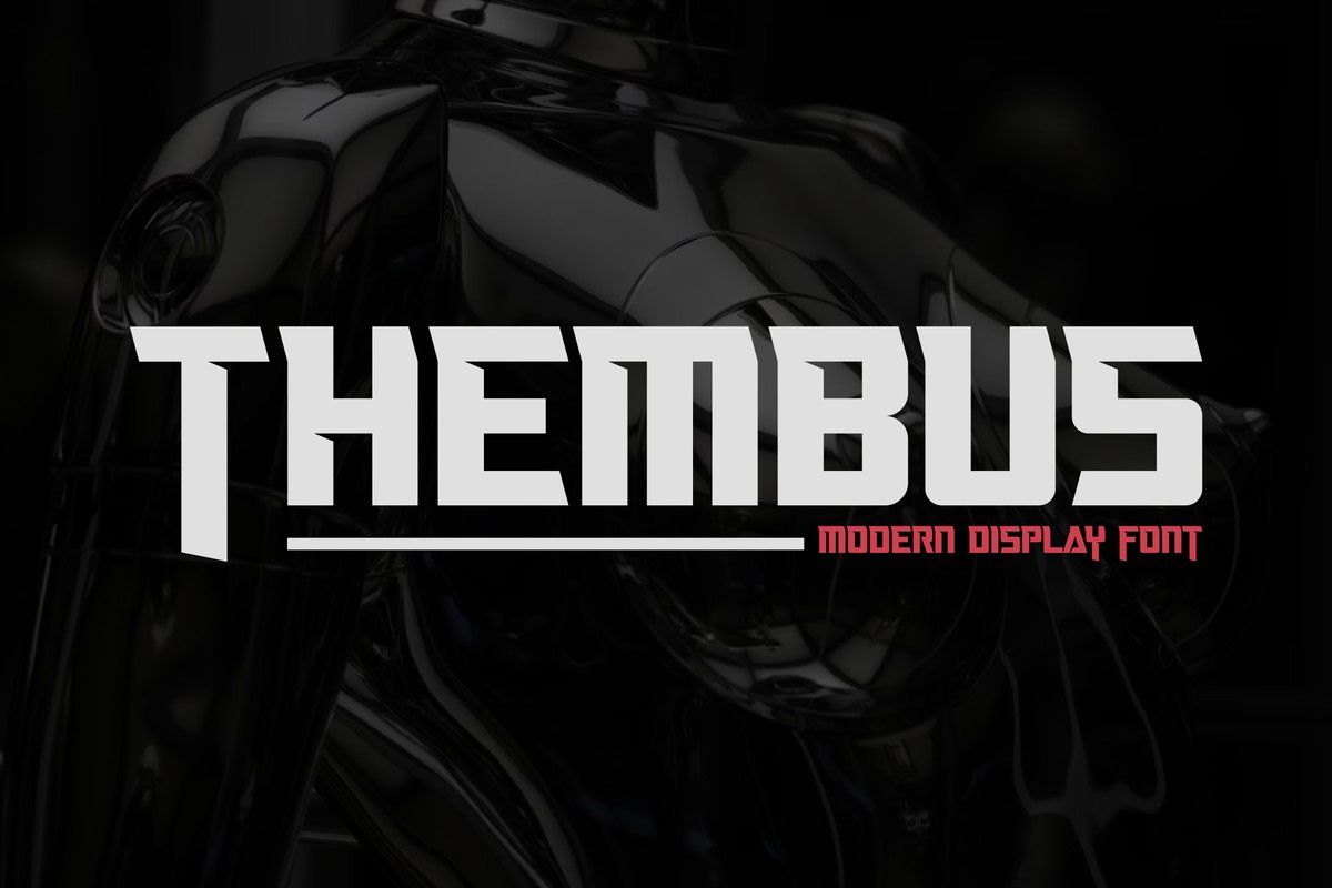 Пример шрифта Thembus Regular