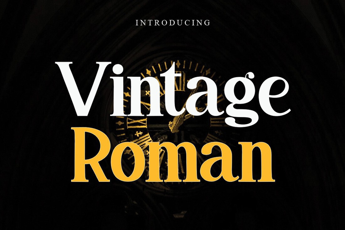 Пример шрифта Vintage Roman Regular
