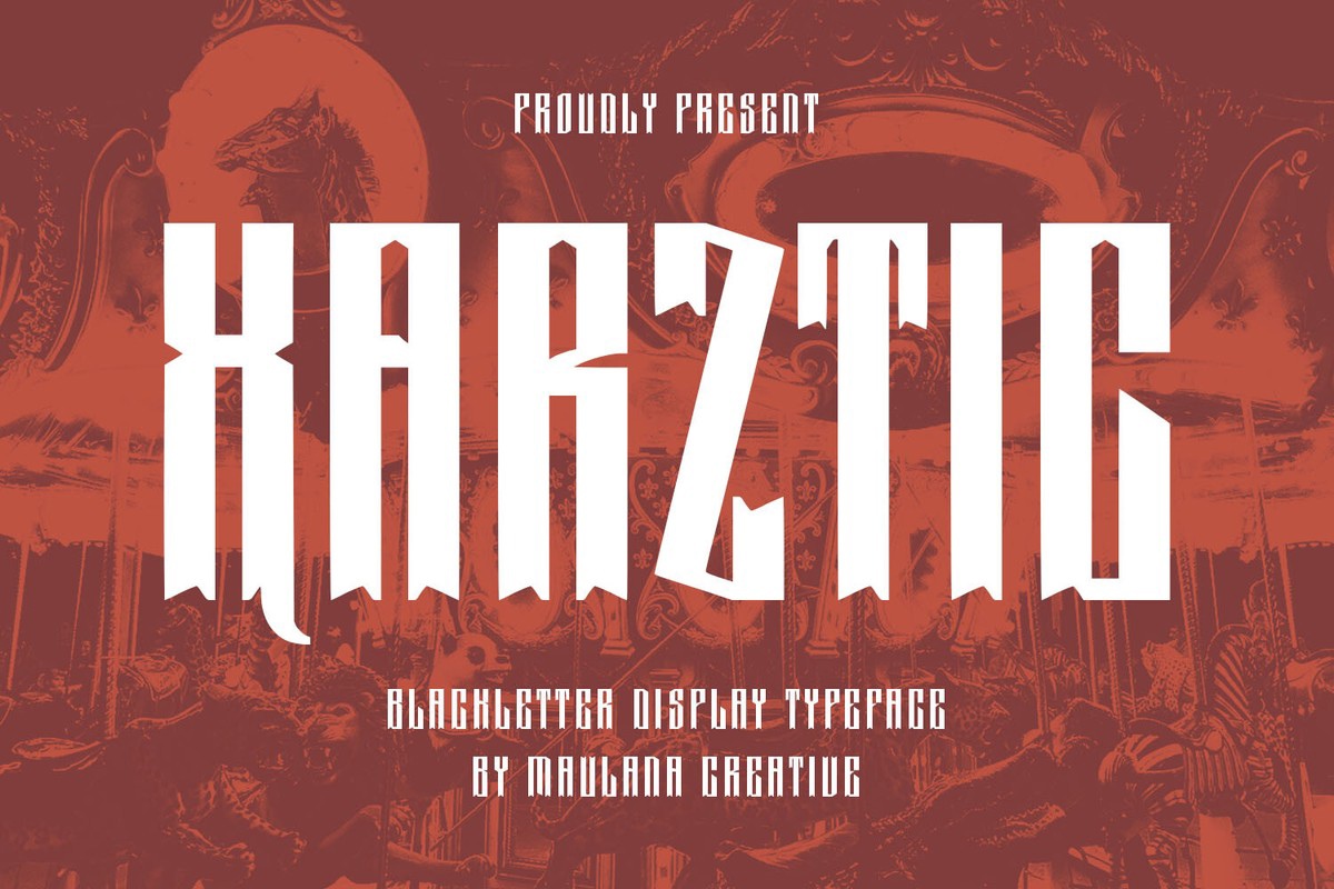 Пример шрифта Xarztic Regular