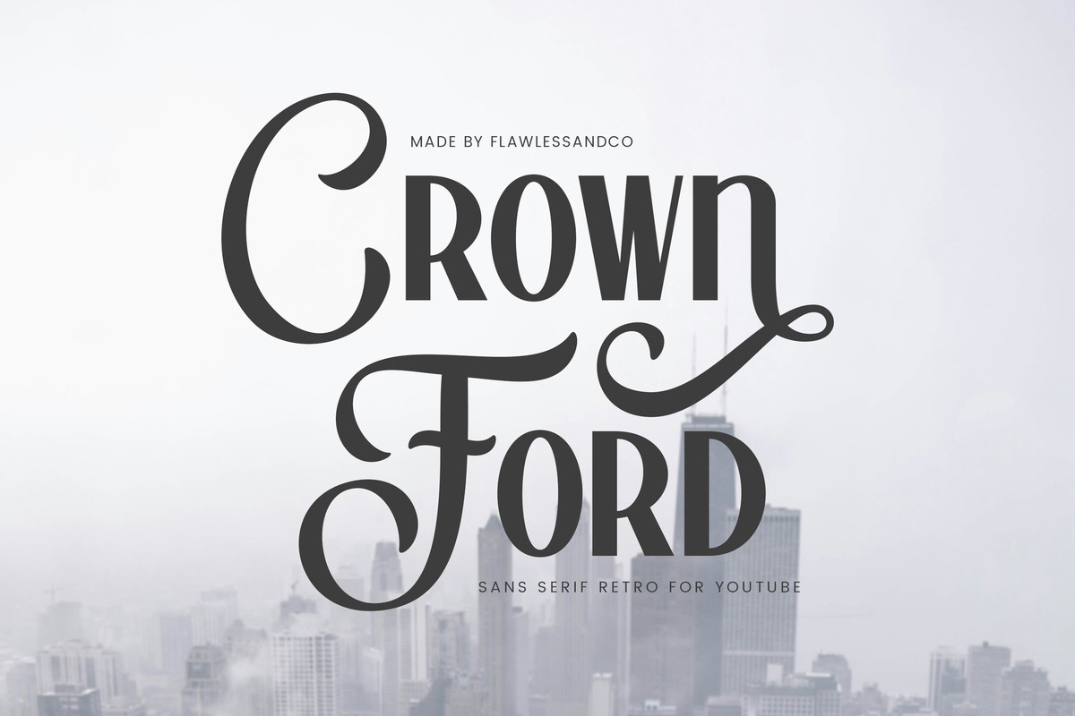 Пример шрифта Crown Ford Regular