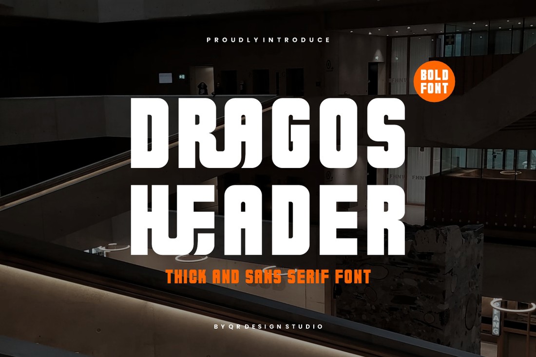 Пример шрифта Dragos Header Regular