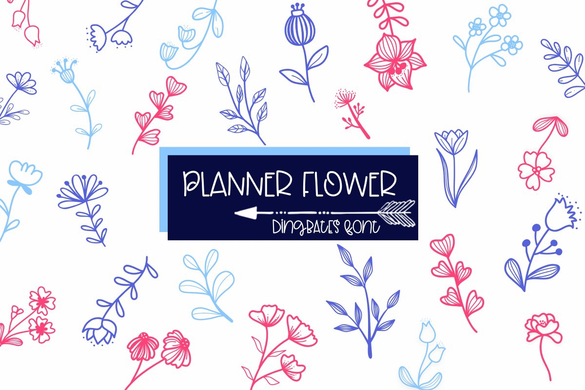 Пример шрифта Planner Flower Regular
