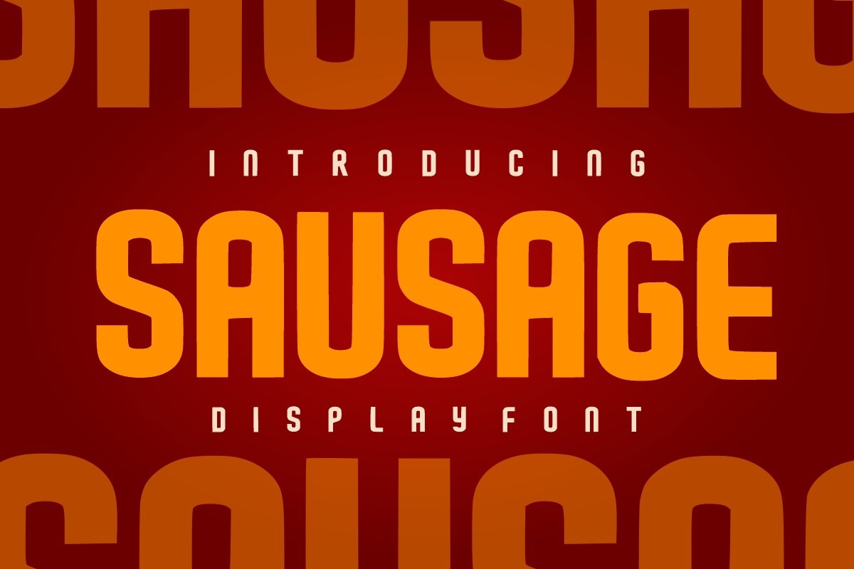 Пример шрифта Sausage Regular