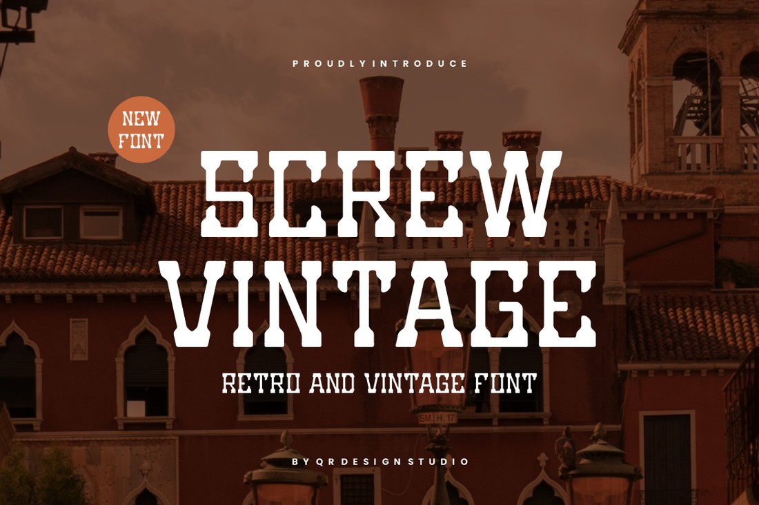 Пример шрифта Screw Vintage Regular
