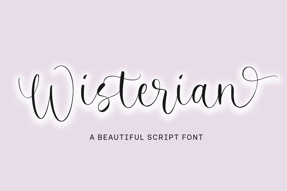 Пример шрифта Wisterian Regular