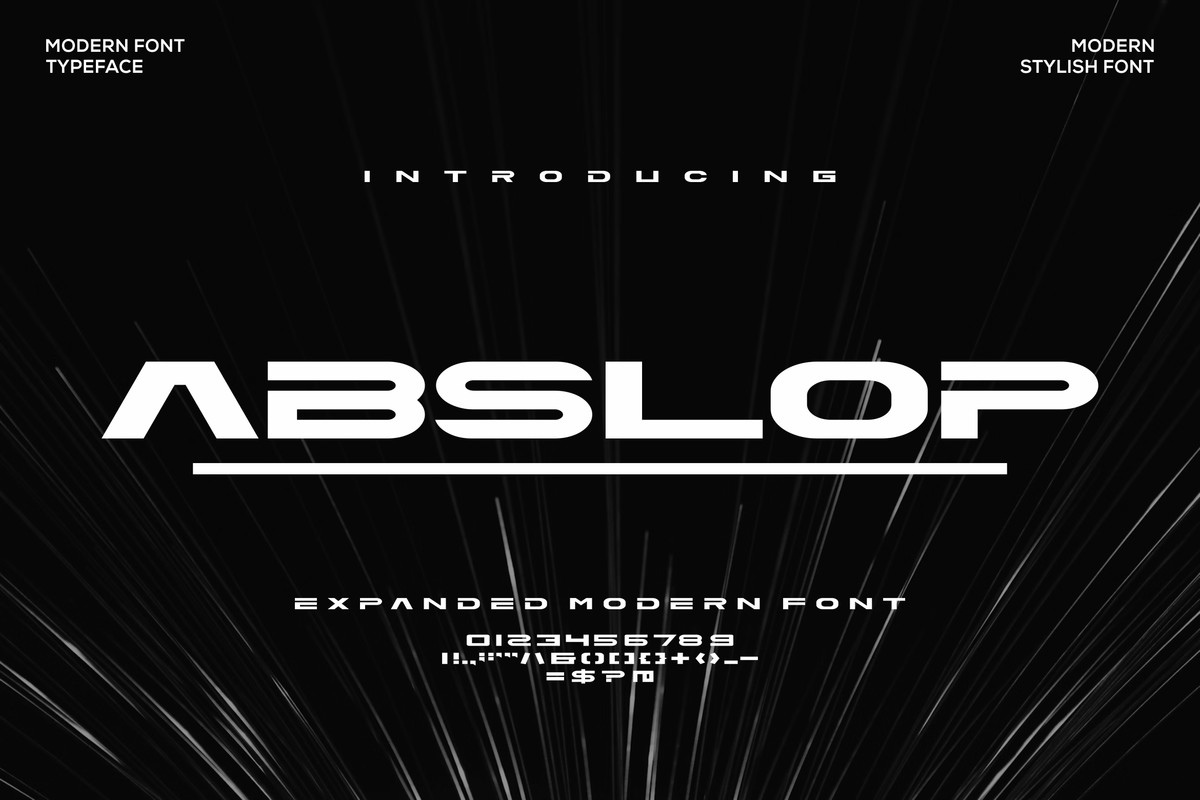 Пример шрифта Abslop Regular