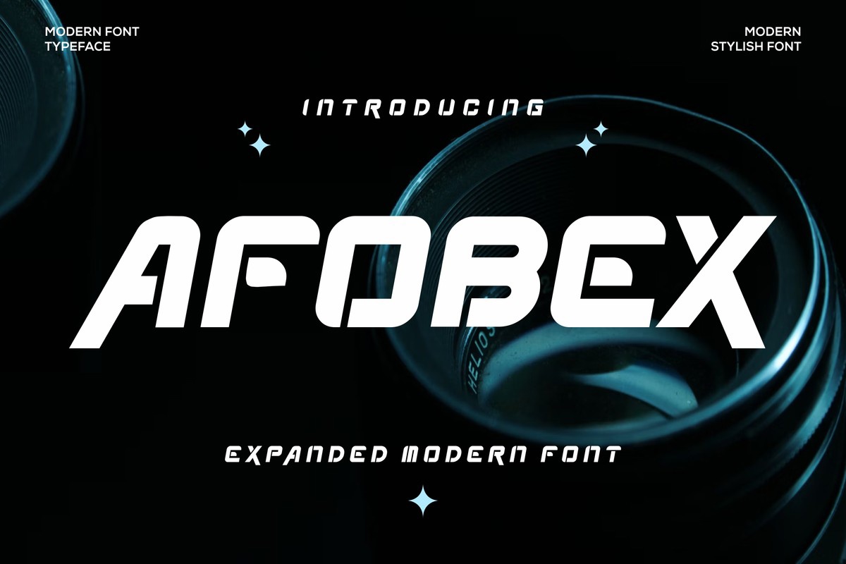 Пример шрифта Afobex Regular