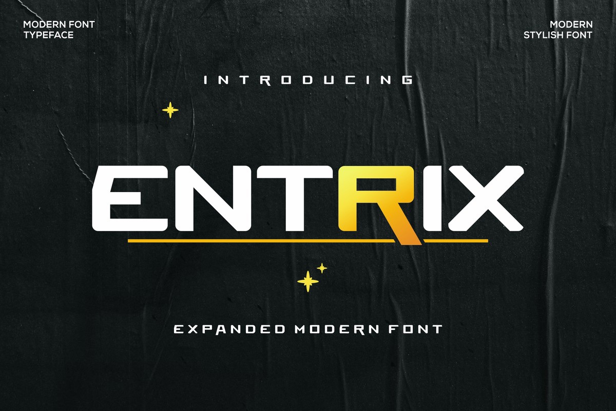 Пример шрифта Entrix Regular