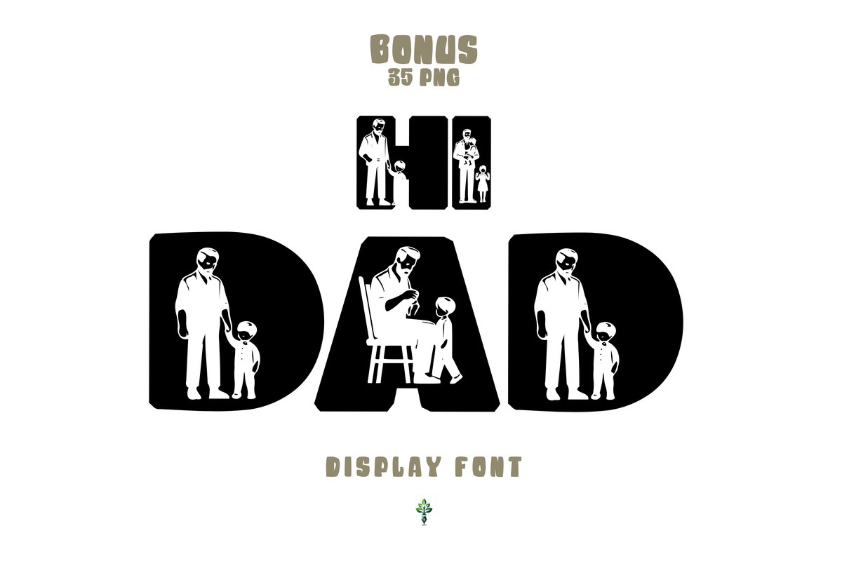 Пример шрифта Hi Dad Regular