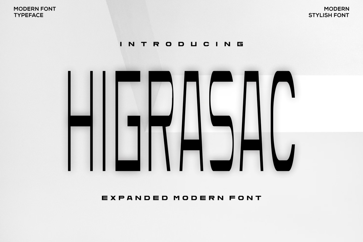 Пример шрифта Higrasac Regular