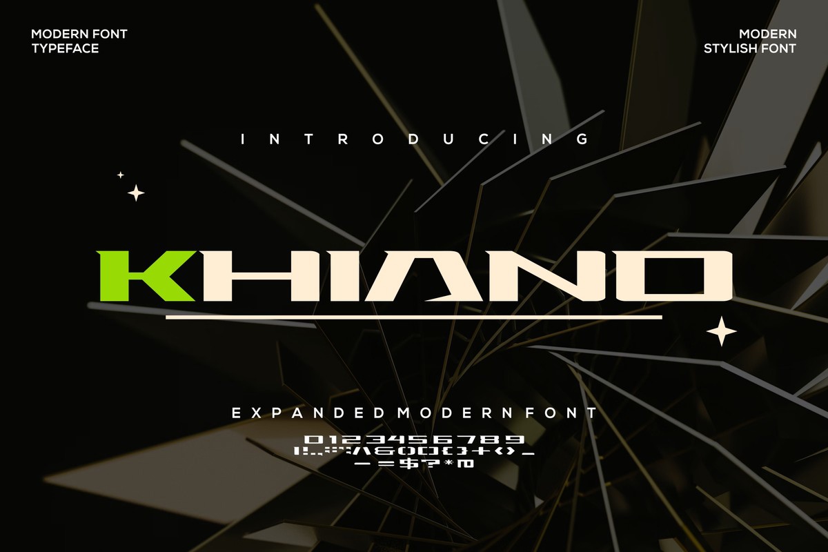 Пример шрифта Khiano Regular