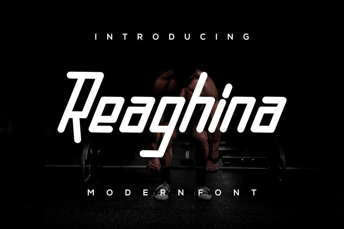 Пример шрифта Reaghina Regular
