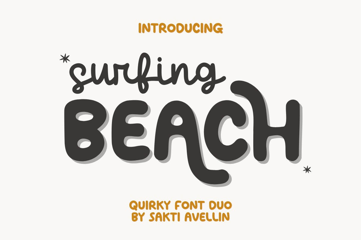 Пример шрифта Surfing Beach Duo Regular