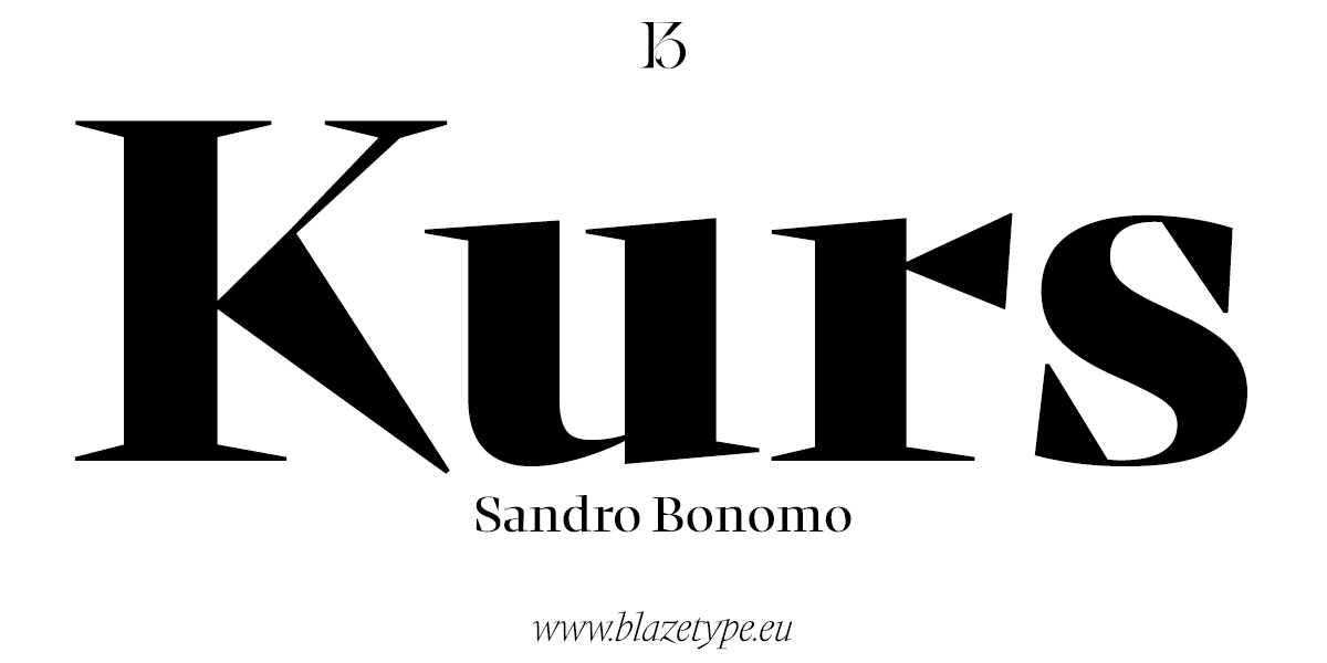 Пример шрифта Kurs Extra Light