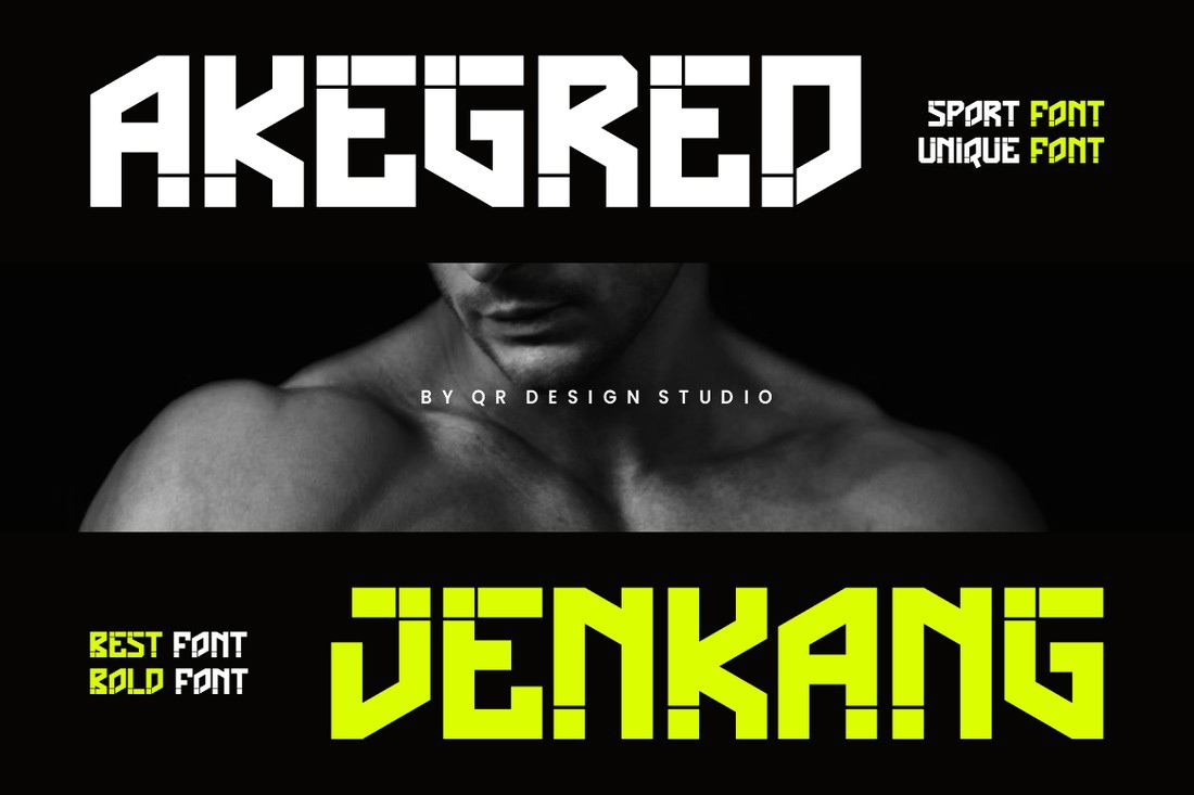 Пример шрифта Akegred Jenkang Regular