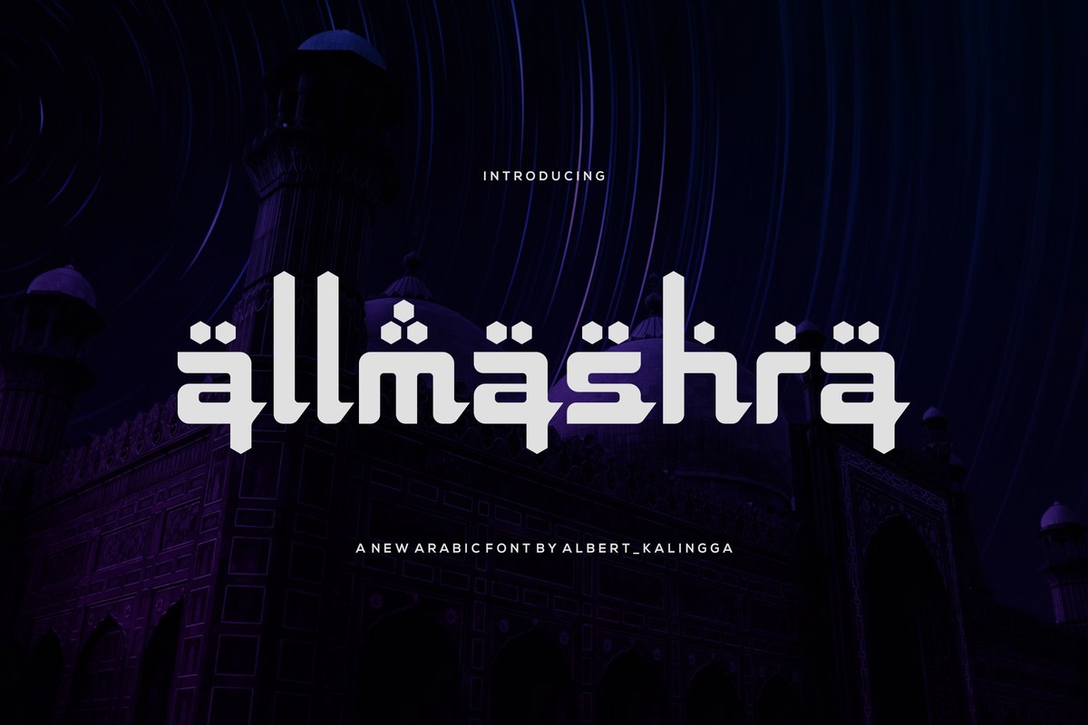 Пример шрифта Allmashra Regular