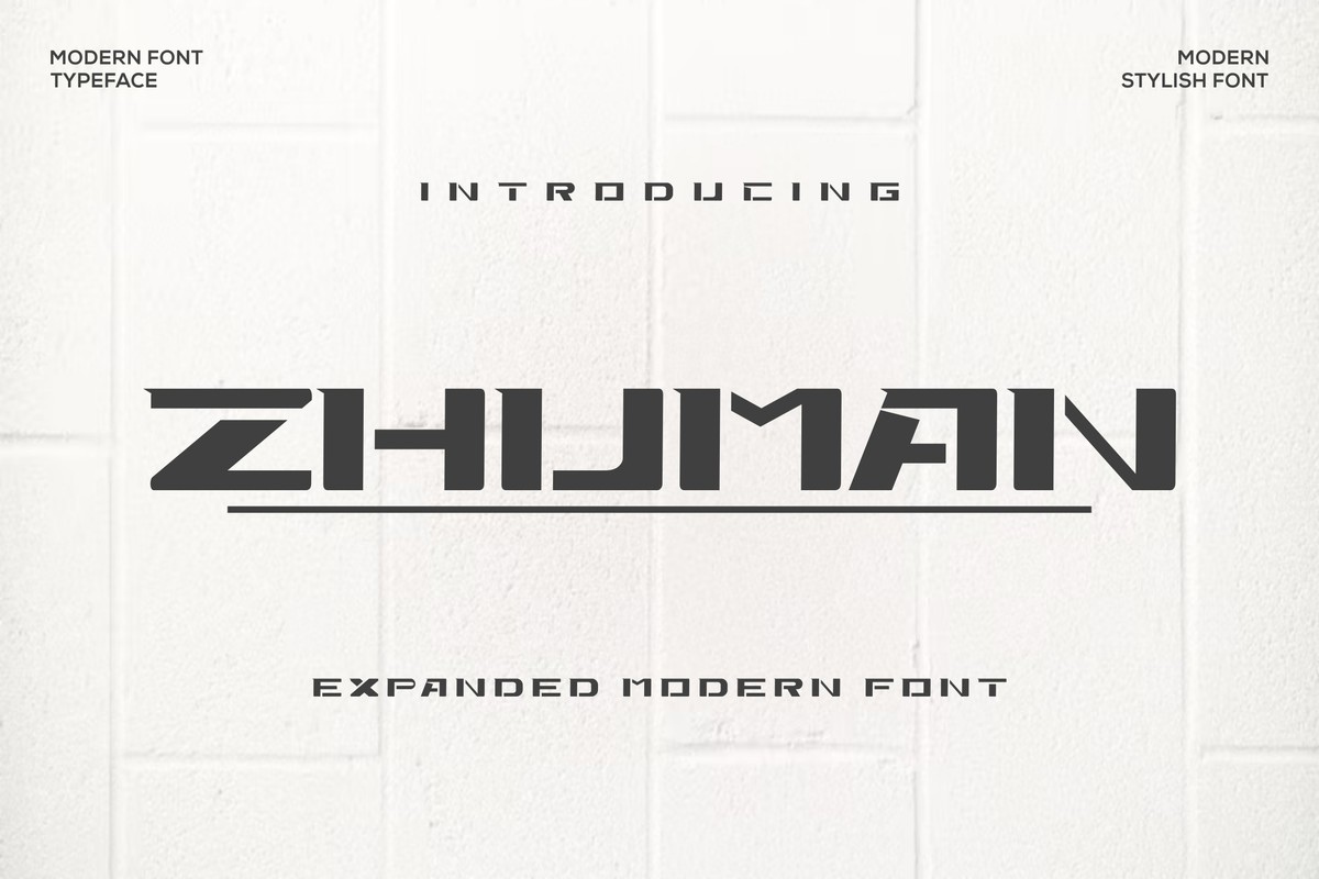 Пример шрифта Zhuman Regular