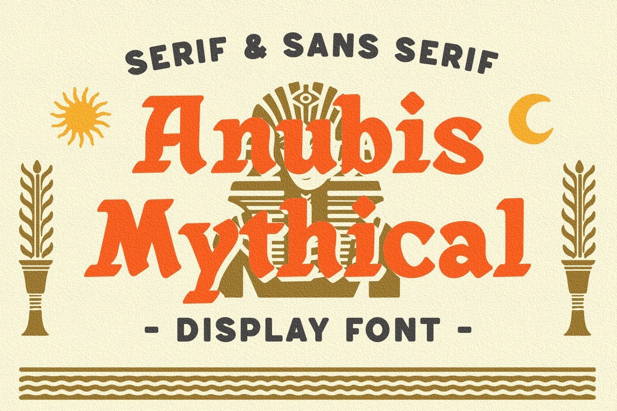 Пример шрифта Anubis Mythical Sans Rough