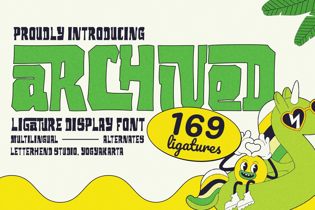 Пример шрифта Archived Regular