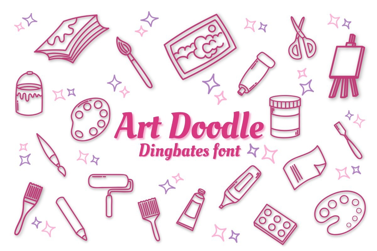 Пример шрифта Art Doodle Regular