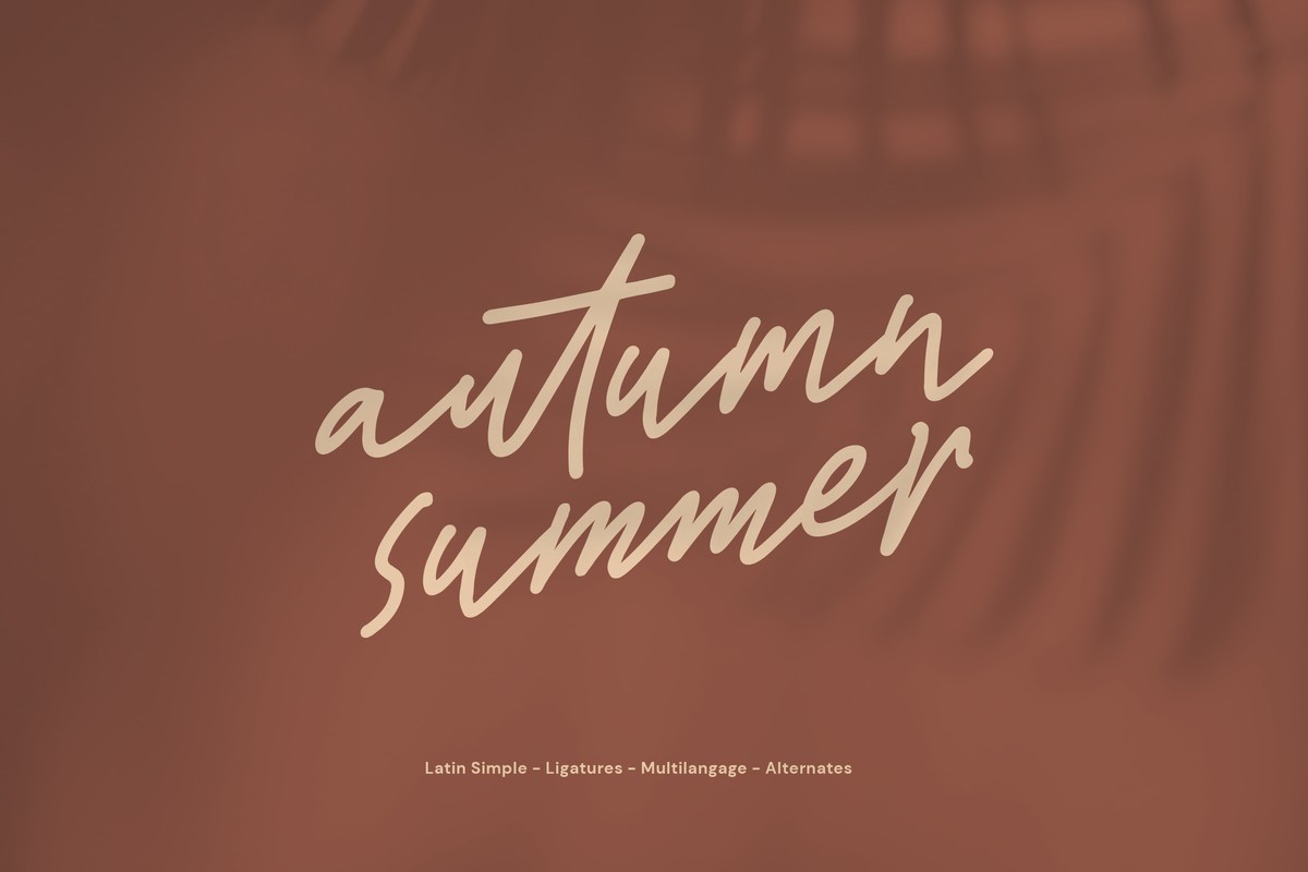 Пример шрифта Autumn Summer Regular