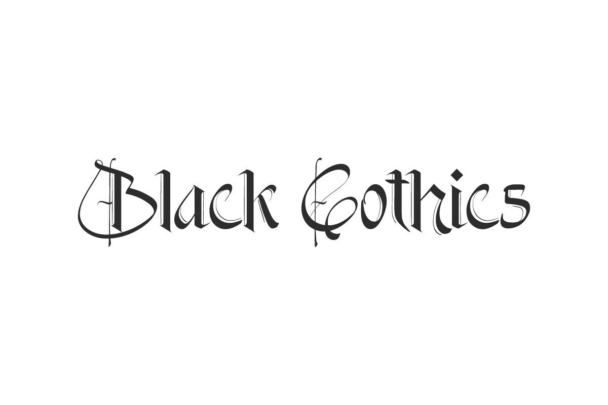 Пример шрифта Black Gothics Regular