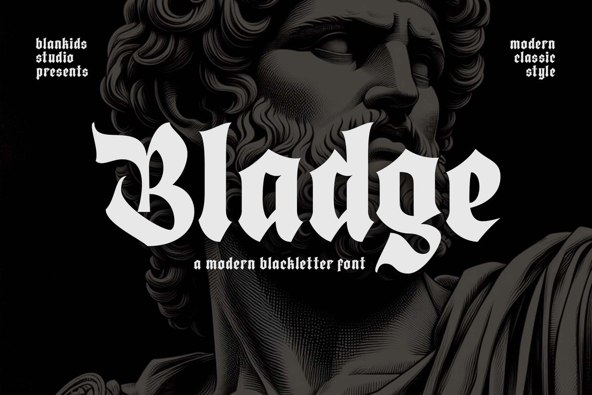 Пример шрифта Bladge Regular