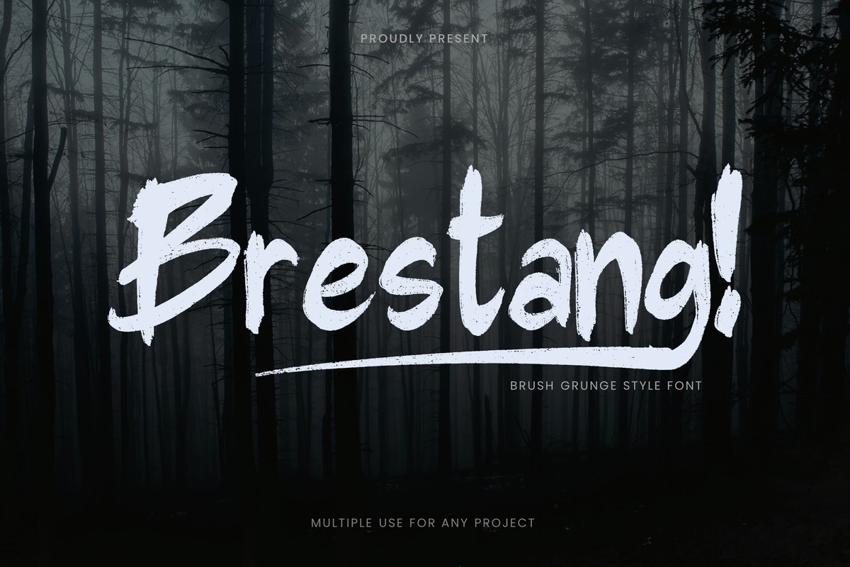 Пример шрифта Brestang Regular