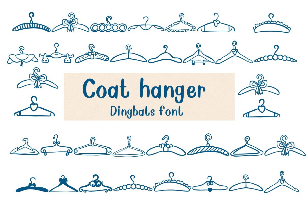 Пример шрифта Coat Hanger Regular