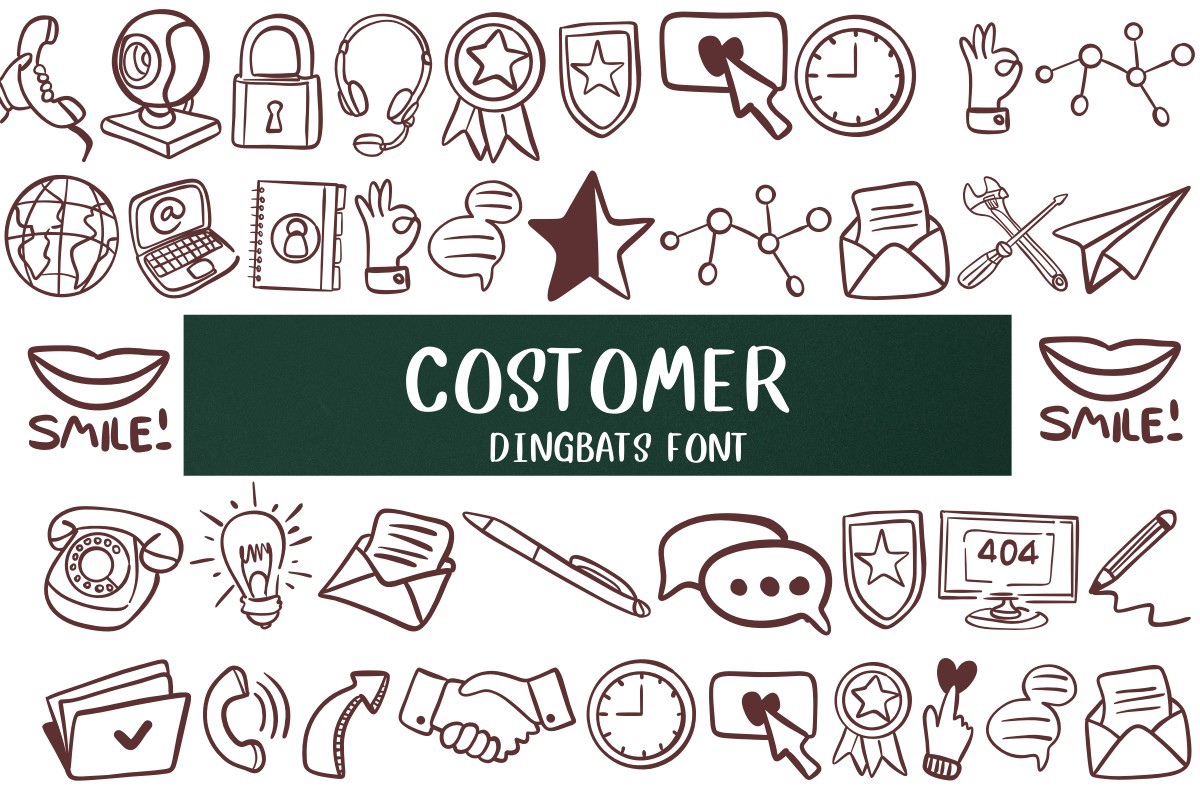 Пример шрифта Costomer Regular