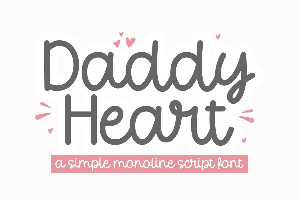 Пример шрифта Daddy Heart Regular