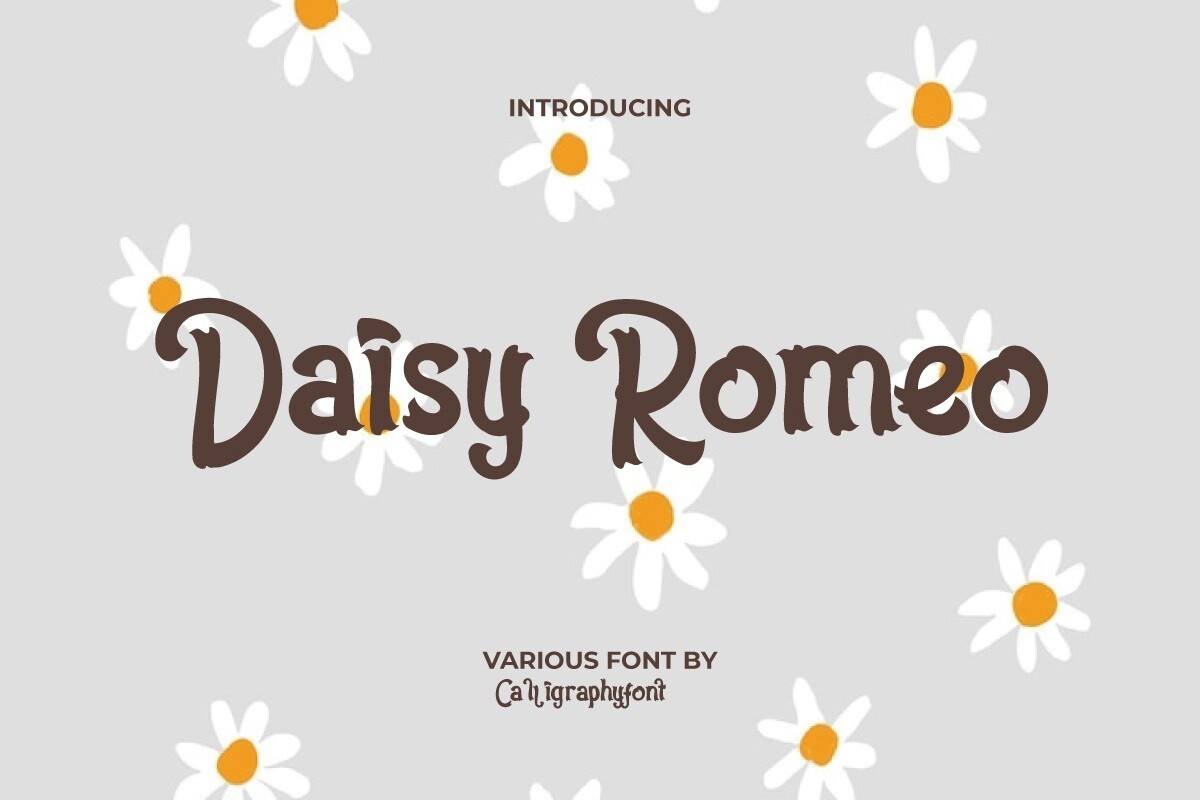 Пример шрифта Daisy Romeo Regular