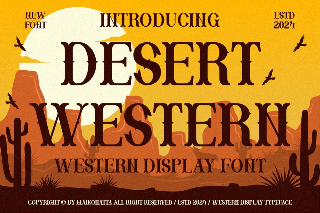 Пример шрифта Desert Western Regular
