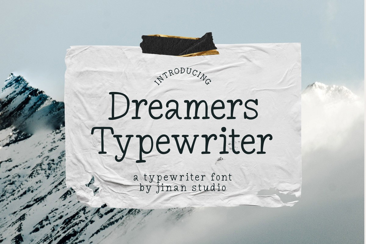 Пример шрифта Dreamers Typewriter Regular