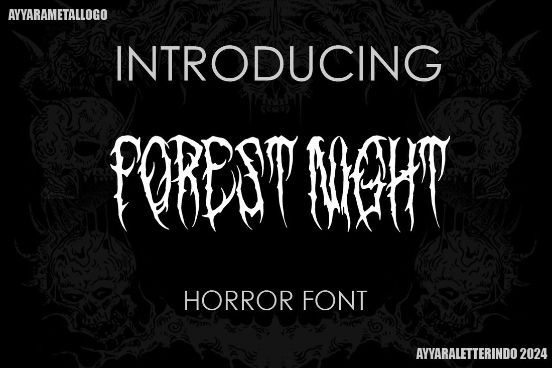 Пример шрифта Forest Night Regular