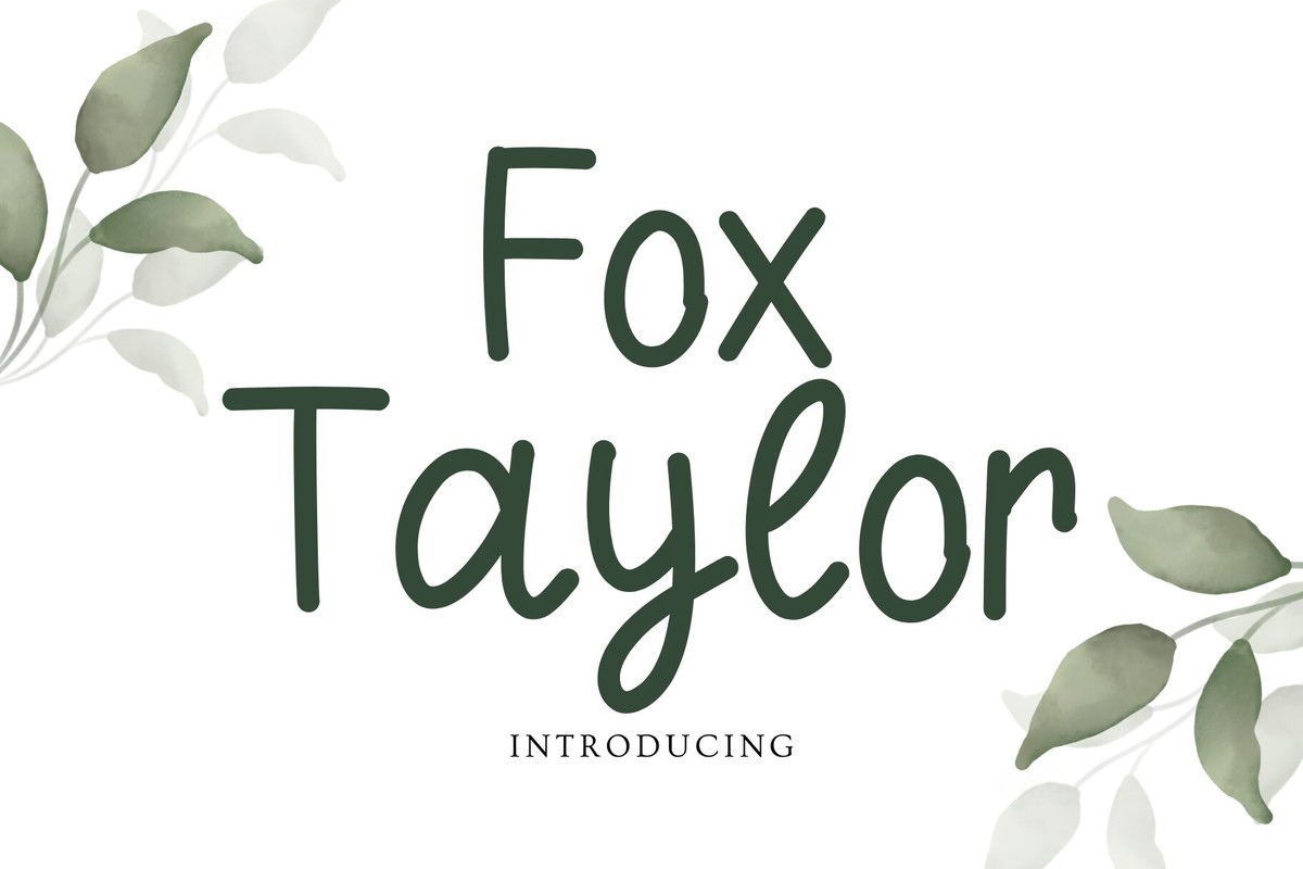 Пример шрифта Fox Taylor Regular