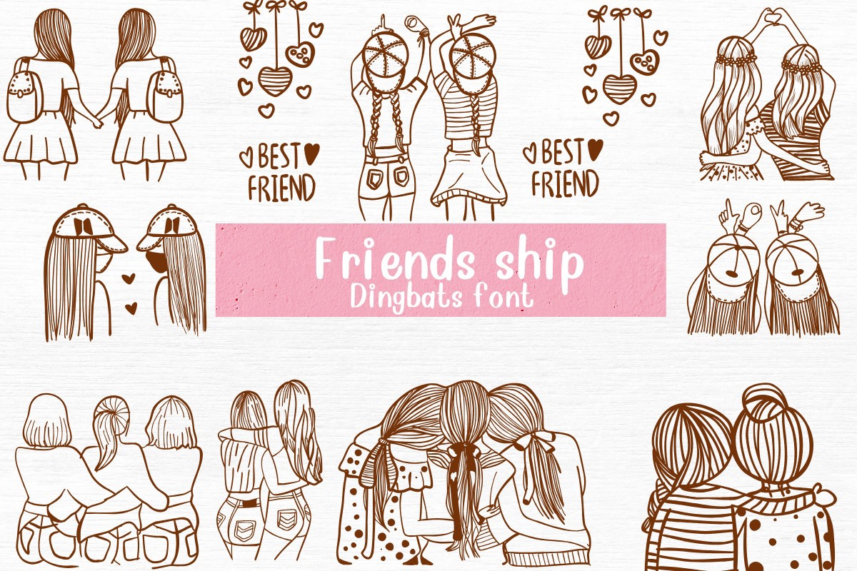 Пример шрифта Friends Ship Regular