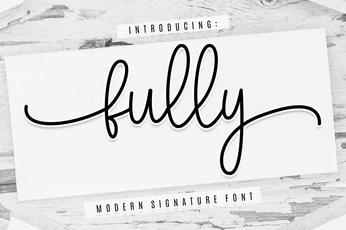 Пример шрифта Fully Regular