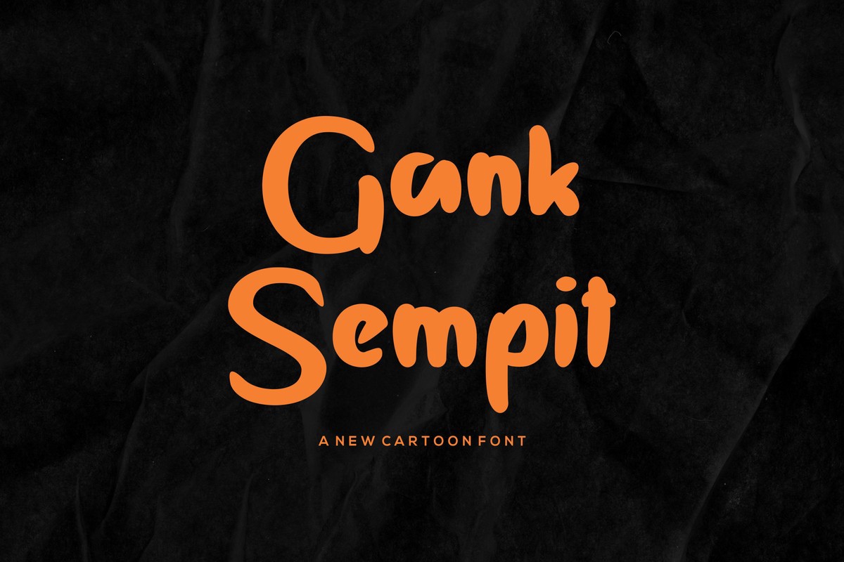 Пример шрифта Gank Sempit Regular