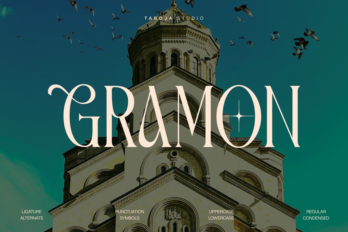 Пример шрифта TBJ Gramon Regular