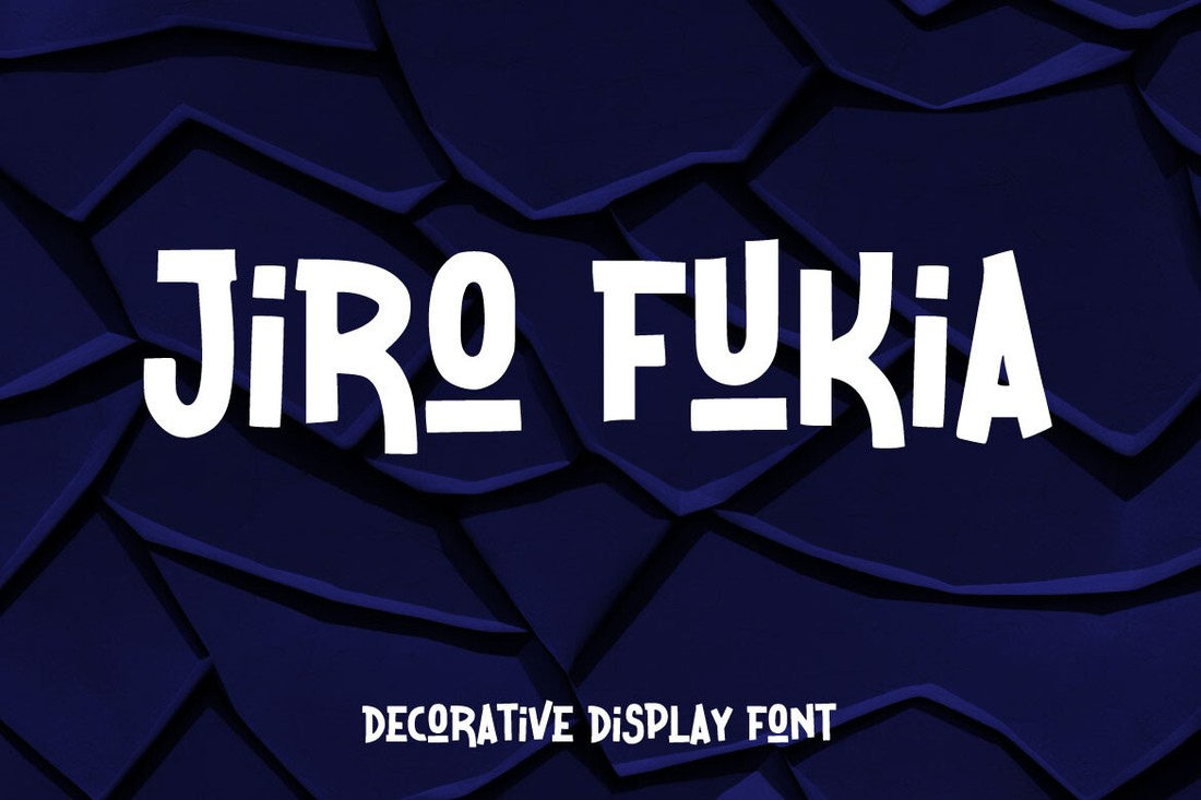 Пример шрифта Jiro Fukia Regular