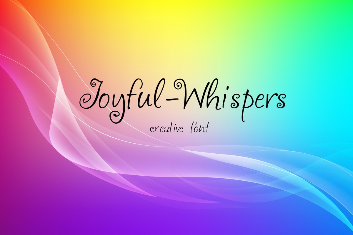 Пример шрифта Joyful Whispers Regular