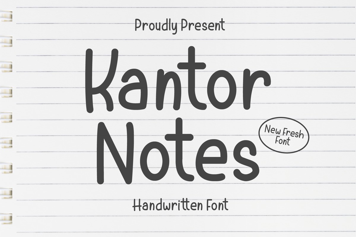 Пример шрифта Kantor Notes Regular